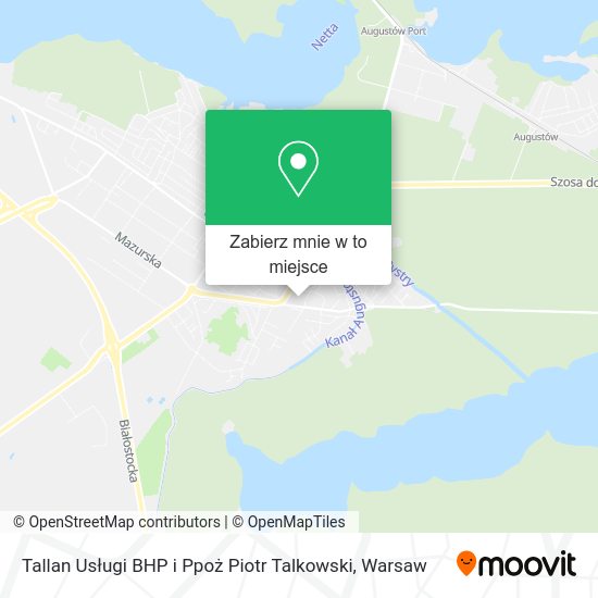 Mapa Tallan Usługi BHP i Ppoż Piotr Talkowski