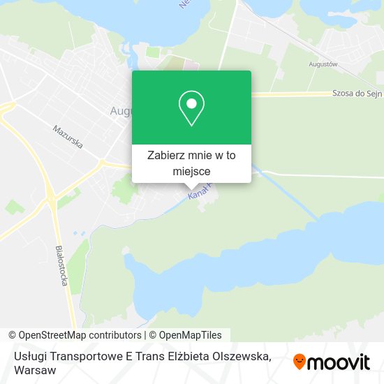 Mapa Usługi Transportowe E Trans Elżbieta Olszewska