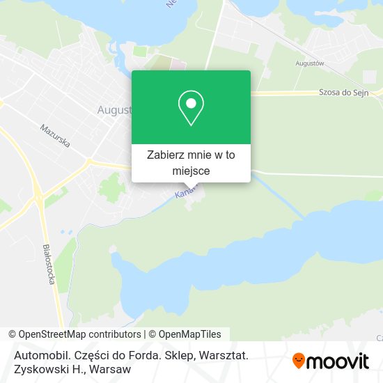 Mapa Automobil. Części do Forda. Sklep, Warsztat. Zyskowski H.