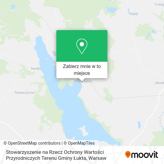 Mapa Stowarzyszenie na Rzecz Ochrony Wartości Przyrodniczych Terenu Gminy Łukta