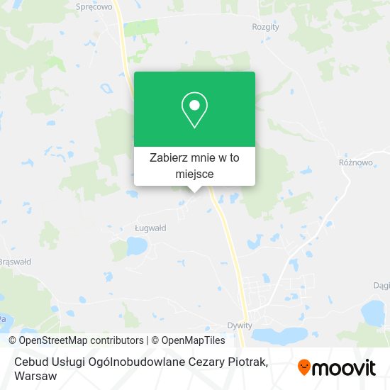 Mapa Cebud Usługi Ogólnobudowlane Cezary Piotrak