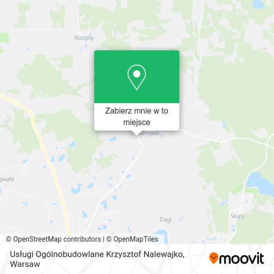 Mapa Usługi Ogólnobudowlane Krzysztof Nalewajko