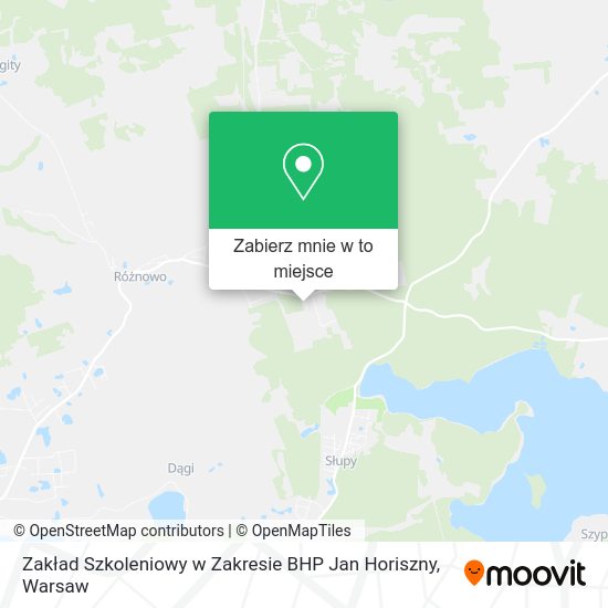 Mapa Zakład Szkoleniowy w Zakresie BHP Jan Horiszny