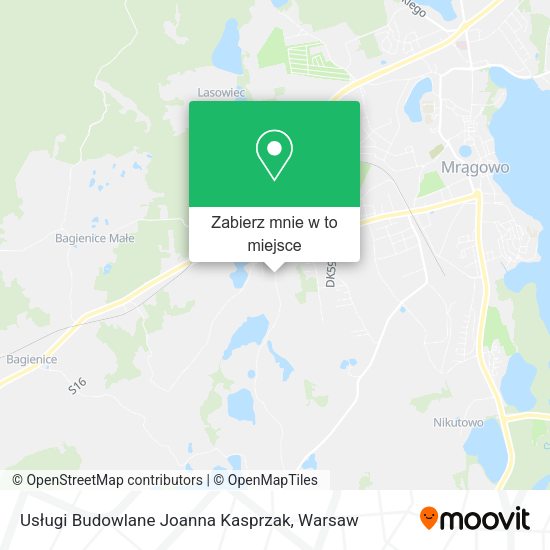 Mapa Usługi Budowlane Joanna Kasprzak