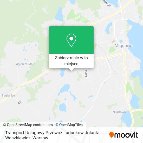 Mapa Transport Uslugowy Przewoz Ladunkow Jolanta Waszkiewicz