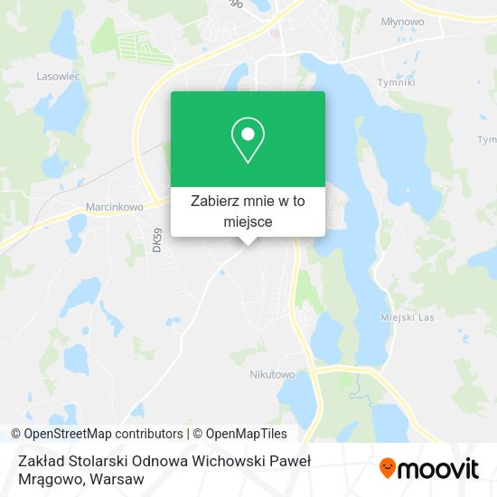 Mapa Zakład Stolarski Odnowa Wichowski Paweł Mrągowo