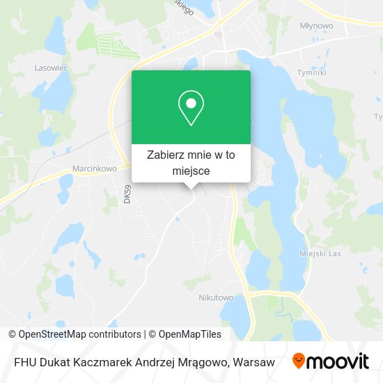 Mapa FHU Dukat Kaczmarek Andrzej Mrągowo