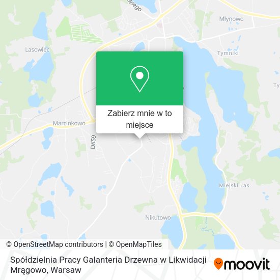 Mapa Spółdzielnia Pracy Galanteria Drzewna w Likwidacji Mrągowo