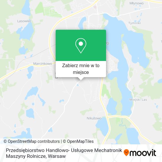 Mapa Przedsiębiorstwo Handlowo- Usługowe Mechatronik Maszyny Rolnicze