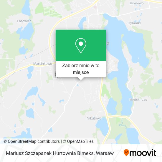 Mapa Mariusz Szczepanek Hurtownia Bimeks