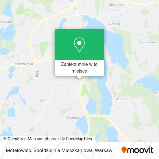 Mapa Metalowiec. Spółdzielnia Mieszkaniowa