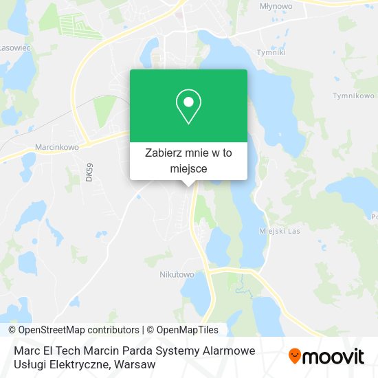 Mapa Marc El Tech Marcin Parda Systemy Alarmowe Usługi Elektryczne