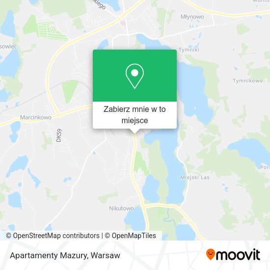 Mapa Apartamenty Mazury