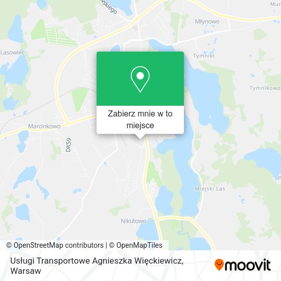 Mapa Usługi Transportowe Agnieszka Więckiewicz