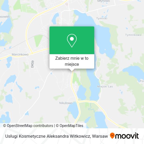 Mapa Usługi Kosmetyczne Aleksandra Witkowicz