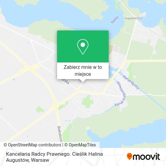 Mapa Kancelaria Radcy Prawnego. Cieślik Halina Augustów