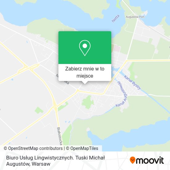 Mapa Biuro Usług Lingwistycznych. Tuski Michał Augustów