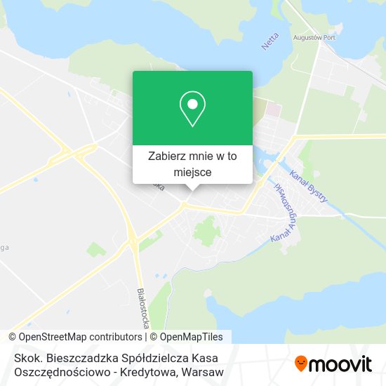 Mapa Skok. Bieszczadzka Spółdzielcza Kasa Oszczędnościowo - Kredytowa