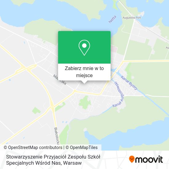 Mapa Stowarzyszenie Przyjaciół Zespołu Szkół Specjalnych Wśród Nas