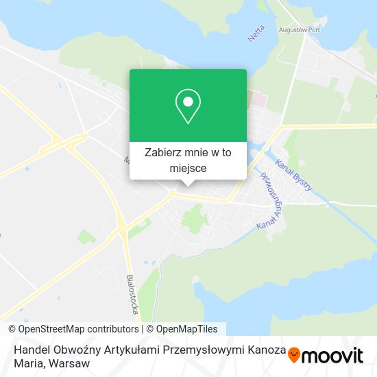 Mapa Handel Obwoźny Artykułami Przemysłowymi Kanoza Maria