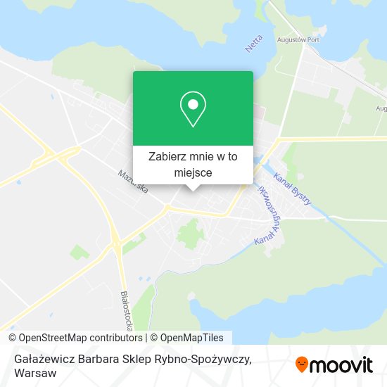 Mapa Gałażewicz Barbara Sklep Rybno-Spożywczy