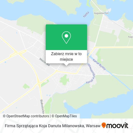 Mapa Firma Sprzątająca Koja Danuta Milanowska