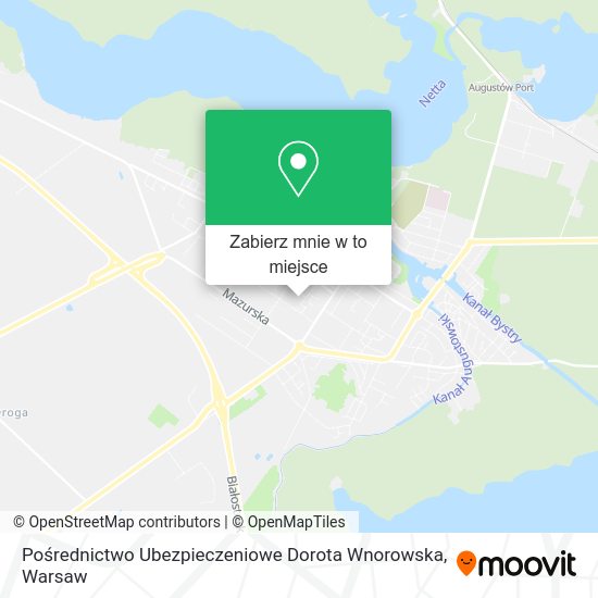 Mapa Pośrednictwo Ubezpieczeniowe Dorota Wnorowska