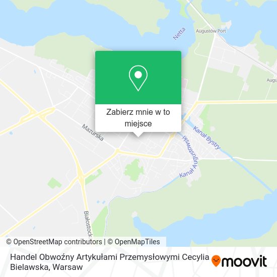 Mapa Handel Obwoźny Artykułami Przemysłowymi Cecylia Bielawska