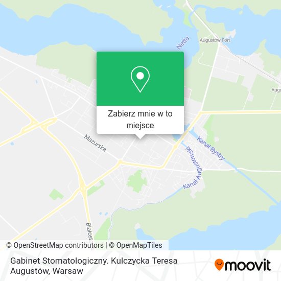 Mapa Gabinet Stomatologiczny. Kulczycka Teresa Augustów