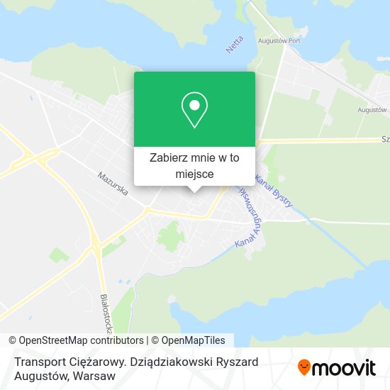 Mapa Transport Ciężarowy. Dziądziakowski Ryszard Augustów