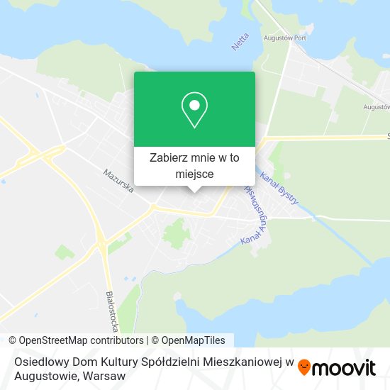 Mapa Osiedlowy Dom Kultury Spółdzielni Mieszkaniowej w Augustowie