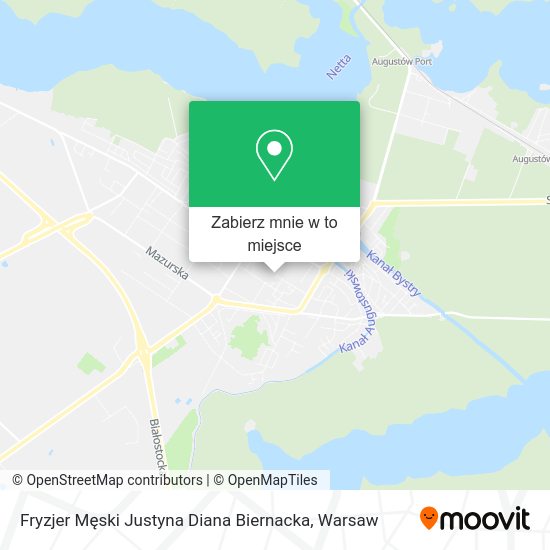 Mapa Fryzjer Męski Justyna Diana Biernacka