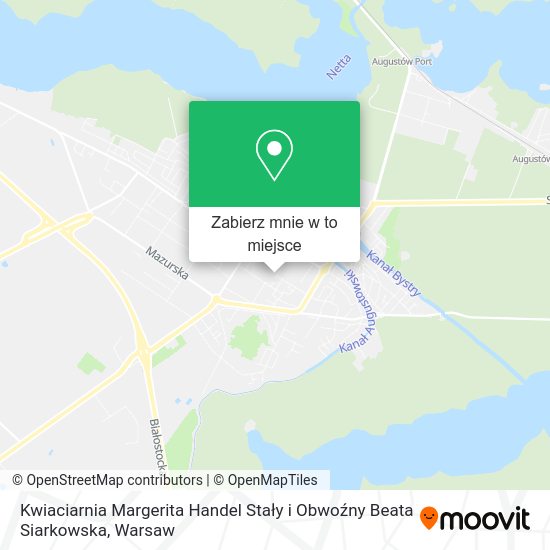 Mapa Kwiaciarnia Margerita Handel Stały i Obwoźny Beata Siarkowska