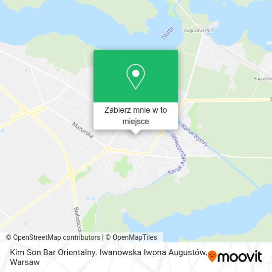 Mapa Kim Son Bar Orientalny. Iwanowska Iwona Augustów