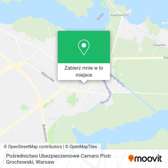 Mapa Pośrednictwo Ubezpieczeniowe Camaro Piotr Grochowski