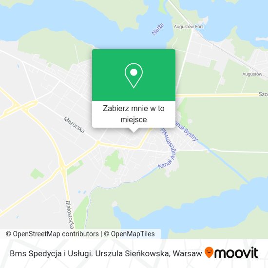 Mapa Bms Spedycja i Usługi. Urszula Sieńkowska