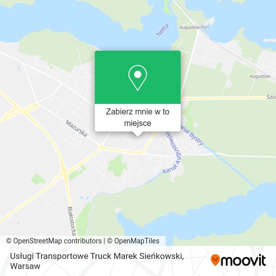 Mapa Usługi Transportowe Truck Marek Sieńkowski