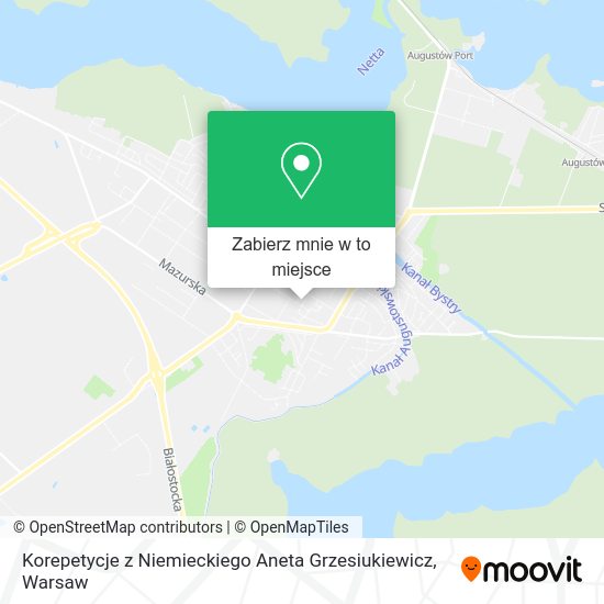 Mapa Korepetycje z Niemieckiego Aneta Grzesiukiewicz