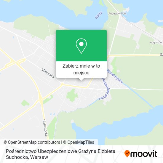 Mapa Pośrednictwo Ubezpieczeniowe Grażyna Elżbieta Suchocka