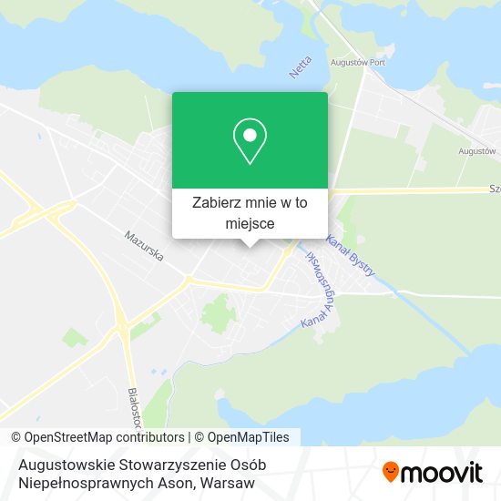 Mapa Augustowskie Stowarzyszenie Osób Niepełnosprawnych Ason