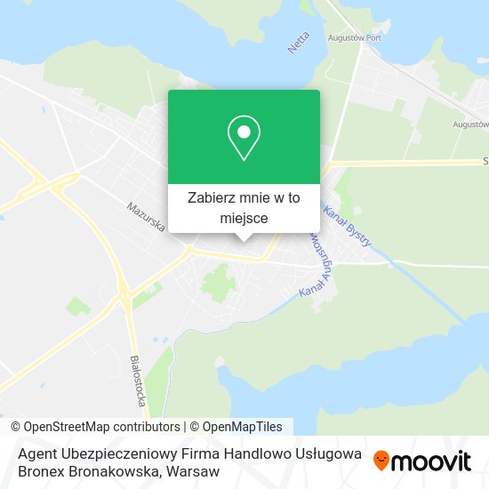 Mapa Agent Ubezpieczeniowy Firma Handlowo Usługowa Bronex Bronakowska