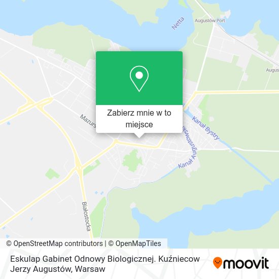 Mapa Eskulap Gabinet Odnowy Biologicznej. Kuźniecow Jerzy Augustów