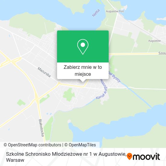 Mapa Szkolne Schronisko Młodzieżowe nr 1 w Augustowie