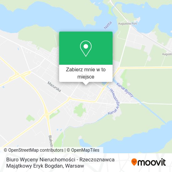 Mapa Biuro Wyceny Nieruchomości - Rzeczoznawca Majątkowy Eryk Bogdan