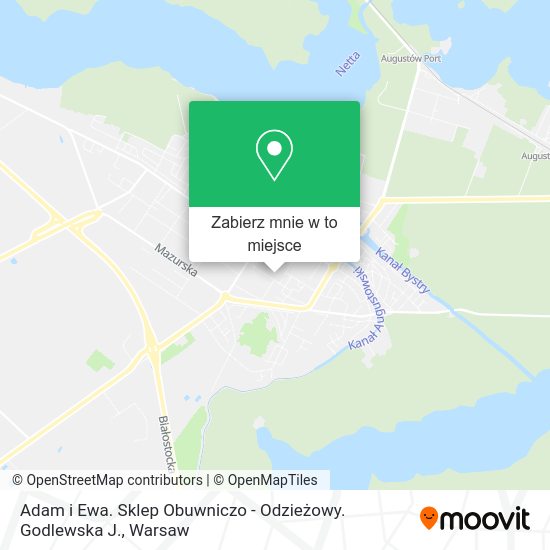 Mapa Adam i Ewa. Sklep Obuwniczo - Odzieżowy. Godlewska J.