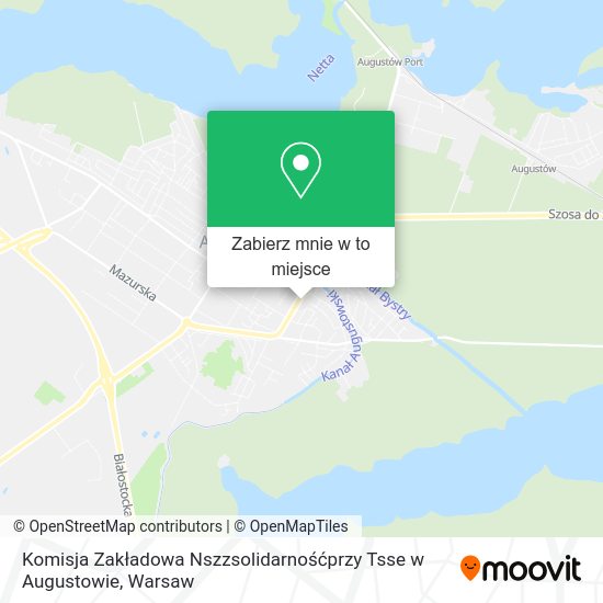 Mapa Komisja Zakładowa Nszzsolidarnośćprzy Tsse w Augustowie