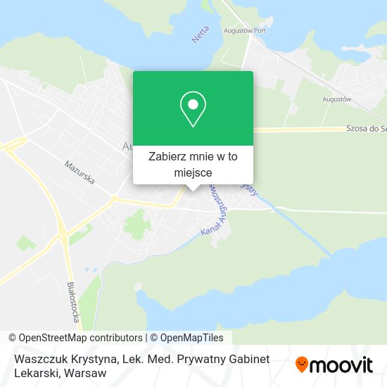 Mapa Waszczuk Krystyna, Lek. Med. Prywatny Gabinet Lekarski