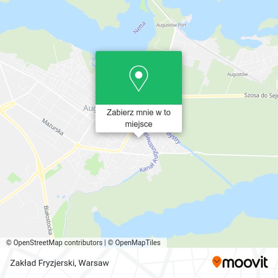 Mapa Zakład Fryzjerski