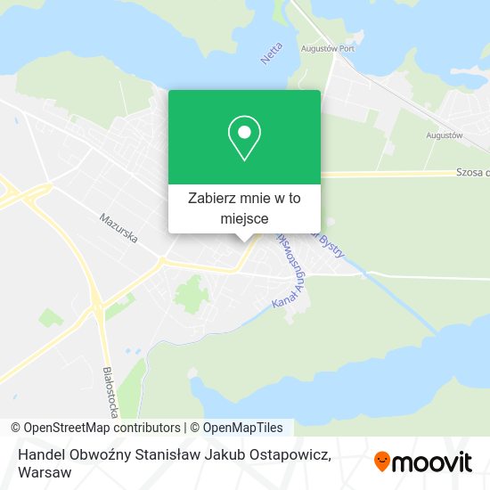 Mapa Handel Obwoźny Stanisław Jakub Ostapowicz