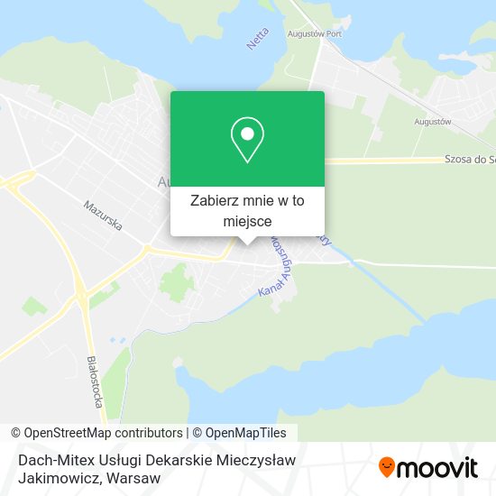 Mapa Dach-Mitex Usługi Dekarskie Mieczysław Jakimowicz